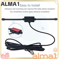 ALMA FM Dipole Aerial, Plug Play Stereo Radio Antenna, Portable Universal 75Ohm Aerial Connector Rur