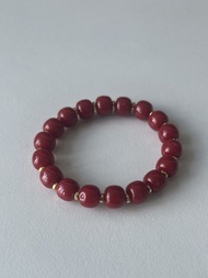 牛血紅珊瑚手串，活料 （Aka Coral Bracelet, Living)