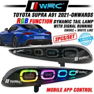 JM-40-RGB Toyota Supra A91 2021 - Onwards RGB Function Dynamic Tail Lamp With Signal Running ( Smok