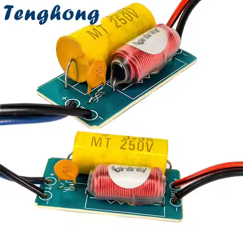 Tenghong 2pcs Pure Audio Treble Speakers Crossover 40W 4/6Ohm Car Tweeter Modified 1 Way Filter Freq