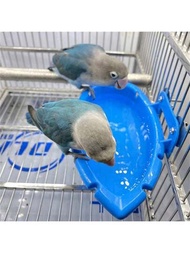 1 件裝鳥浴盆鸚鵡牡丹虎皮浴盆食物碗食物盒鸚鵡洗澡盒餵食器