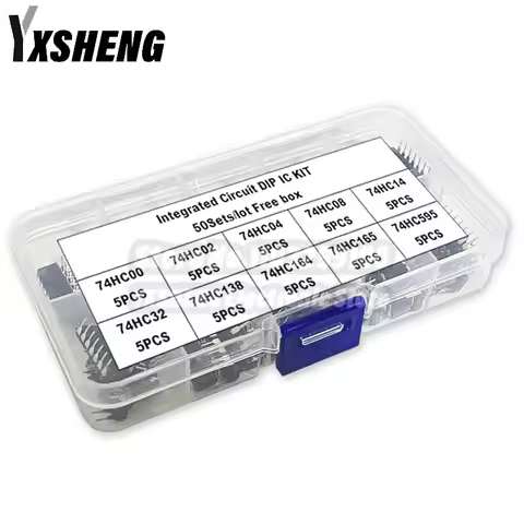 50PCS/LOT Electronic Component Assortment Kit Free Box 74HC00 74HC02 74HC04 74HC08 74HC14 74HC32 74H