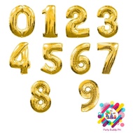 32inches BIG Number Foil Balloon Sparkling Gold PartyBuddyPH