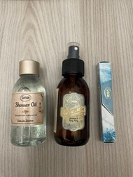 sabon jasmine shower oil, frabric mist, EU de sabon 淡香水