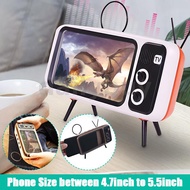Mini Retro TV Pattern Desktop Cell Phone Stand Holder Lazy Bracket Compatible with Mobile Phone 4.7 