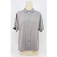 Uniqlo Rayon Short Sleeve Blouse (SIZE M)