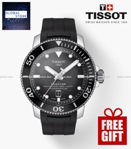 Tissot T120.607.17.441.00 SEASTAR 2000 PROFESSIONAL POWERMATIC 80 Men's Rubber Strap Watch T1206071744100