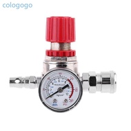 COLO Air Compressor Pressure Regulator with Dial Gauge 0-180 PSI Air Gauge 0-12Bar Stainless Steel Pressure Gauge Durabl