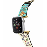 迪士尼小鹿斑比十字壓紋牛皮Apple Watch真皮皮革錶帶 5435