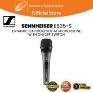 Sennheiser E 835-S Dynamic Cardioid Vocal Microphone with On/Off Switch