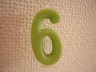 Number Candle Pastel #6 B7501-07-06LG