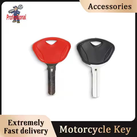 Black Red Blank Key Uncut Blade For BMW F650G F800G S1000RR R1200 R/RT/GS K1200 S/R/GK K1300 1600GT 