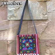 YUMEIREN Message Bag, Hmong Tribal Ethnic Fashion Women Shoulder Bag, Vintage Tassels Thai Indian Bo
