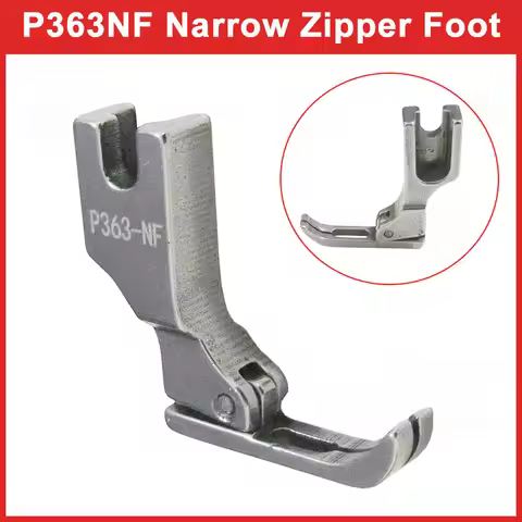 1PCS/2PCS P363NF Narrow Zipper Presser Foot For Single Needle Lockstitch Sewing Machine Parts 0.3 Bi
