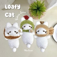GANTUNGAN Loafy Cat Bakery Series Free Pouch Anti-Dust Cute Knit Bag Hanger | Handmade Mini Doll | C