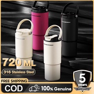 720ML Tumbler Tahan Sejuk Water Bottle 316 Stainless Steel Tumbler With Straw Botol Air Tahan Sejuk 