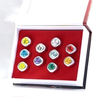 10pcs/set Cartoon Akatsuki Shippuuden Jewerly Cosplay Costume Rings Ninjas Fashion Table Akatsuki vn