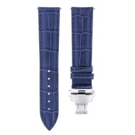 腕時計パーツ 互換品 21mm Leather Watch Band Strap Compatible with 40mm Oris Artelier Skeleton 733-7670 Blue
