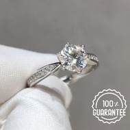 DMY Jewelry White Gold Ring/Cincin Budak Perempuan/Real Moissanite 3ct Micro-Set Diamonds With Certificate/Engagement Ring For Women/Cincin Silver 925 Original Perempuan/Moissanite Diamonds