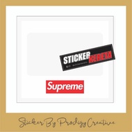 SUPREME White Roadtax Cover Car Sticker