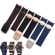 For Ulysse Nardin High Quality Silicone Rubber Watch Band 263 DIVER Curved End Strap 22mm Waterproof Belt Watch Bracelets