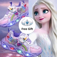 26-36 LED Light Elsa Frozen Princess for Kids Girls Sneakers/ Kasut Sneakers Berlampu Kasut Raya