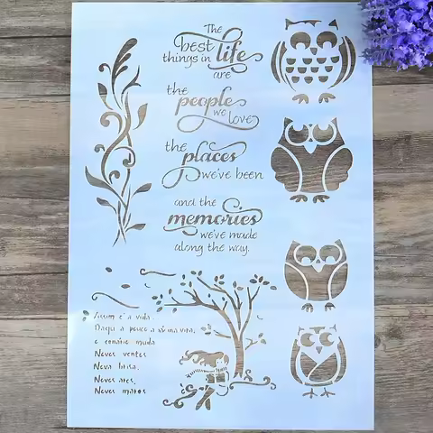 A4 DIY Craft Layering Stencils For Walls Painting Scrapbooking Stamping Album Decorative Embossing P