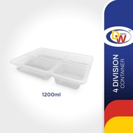 ♞,♘,♙Donewell 4 Division Rectangle 1200 Microwavable Food Container Box