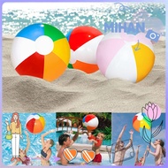 MH Inflatable Beach Ball, 30cm 40cm Rainbow Beach Ball, Fun Party Toy Big PVC Colourful Blow Up Beach Balls Kids