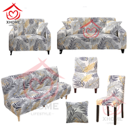 XHOME⭐white Nature⭐Plant Nordic l shape 1 2 3 4 Seater set sala Sofa Cover of 3 pcs cleopatra sofa s