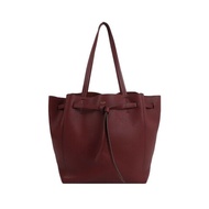 Celine Cabas Phantom牛皮純色字母logo束帶單肩包