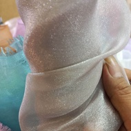 bahan kain organza pasir organza cristal organdi kain kaca