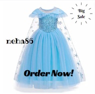 Dress princess anak frozen baju pesta anak perempuan baju ulang tahun 
