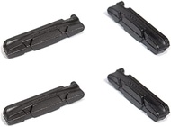 London Craftwork - 4 x Replacement Brompton Brake Pad Inserts - 2 Pairs - Made by Fibrax, UK - Black Rubber, One Size, for All Brompton Bikes incl. A, C, P, T, Electric C and P Lines