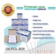 Terumo (AGANI) Disposable Needle 18G/ 20G/ 21G/ 22G/ 23G/ 24G/ 25G/ 26G/ 27G/ 30G /100pcs per box