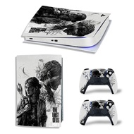 （2024） PS5 Digital Edition Skin Sticker Cool Design Vinyl Wrap Cover Full Set for PS5 Console and 2 Controllers（2024）