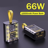 Transparent PowerBank 10000Mah 66W Super Fast