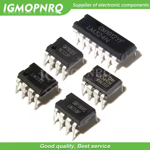 20PCS UA741 LM324 LM393 LM339 NE555 LM358 DIP LM358N LM324N LM339N LM393N NE555P UA741CN Amplifier C