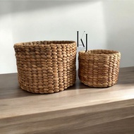 Water Hyacinth Laundry Basket Storage Box/ Water Hyacinth Woven Basket/