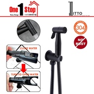 🌹ITTO🌹 SUS304 S/STEEL MATT BLACK HAND BIDET ATTACHED ANGLE VALVE
