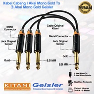 Branch Cable Audio Cable/ 1 Akai Mono GLD To 3 Akai Mono GLD Geisler - Kitani