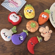 <Benefiny> 1 Piece Creative Funny Vegetable Fruit Plush Doll Keychain Scallion Cute Bag Pendant Scho