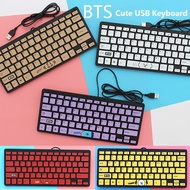 Kpop BTS BT21 Bangtan Boys USB Keyboard for PC Laptop TATA CHIMMY KOYA RJ SHOOKY COOKY MANG Cartoon 