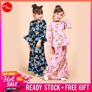 KM Kids Jameelah Floral Peplum Girls Traditional Baju Kurung Budak Perempuan Set KM Raya 2020 Setwea