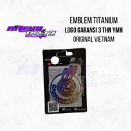MESIN P TITANIUM Emblem Logo 3 Year Engine Warranty Yamaha Titanium GR 5 Original Vietnam