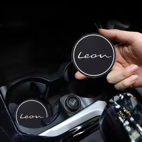 2Pcs Car Coaster Water Cup Bottle Holder Anti-slip Pad Mat Silica Gel Bottle Holder Pad For Seat Leo