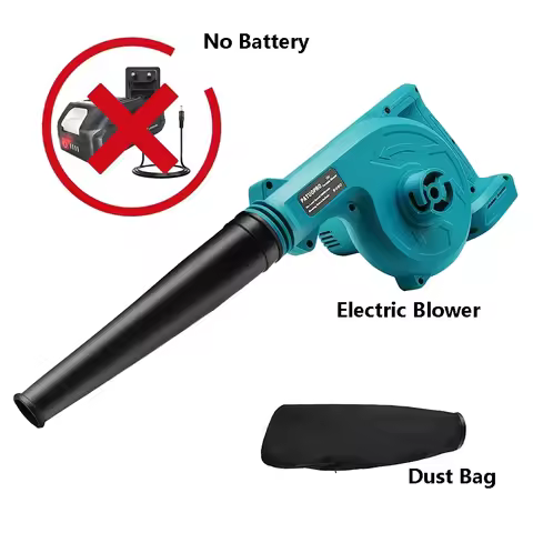 2 In 1 Cordless Electric Air Blower Handheld Leaf Computer Dust Collector Cleaning Power Tool For Ma