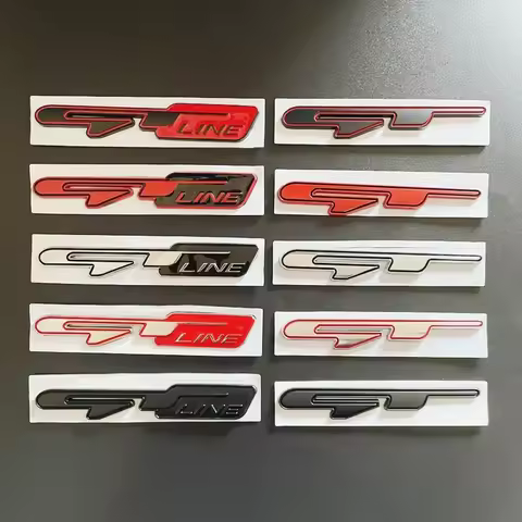 3D Metal GT Line Logo Car Rear Boot Trunk Emblem Badge Stciker Decals For KIA Gtline K3 K4 K5 KX5 Ri