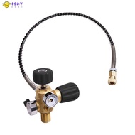 DIN Valve Scuba Adapter PCP Filling Air Hose Scuba Filling Station for PCP Air Tank with High Pressure Gauge Easy to Use , 5/8-18UNF