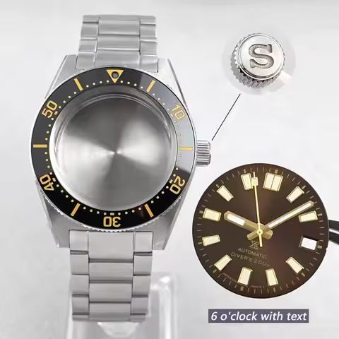 62MAS 40mm NH35 Sapphire Glass Watch Case For Mod SPB143J/SPB253J1 NH35 NH36 NH38 Automatic Movement